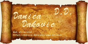 Danica Daković vizit kartica